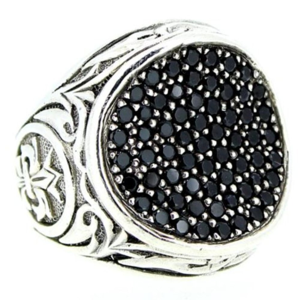 Scott Kay Sterling Silver Black Sapphire Ring